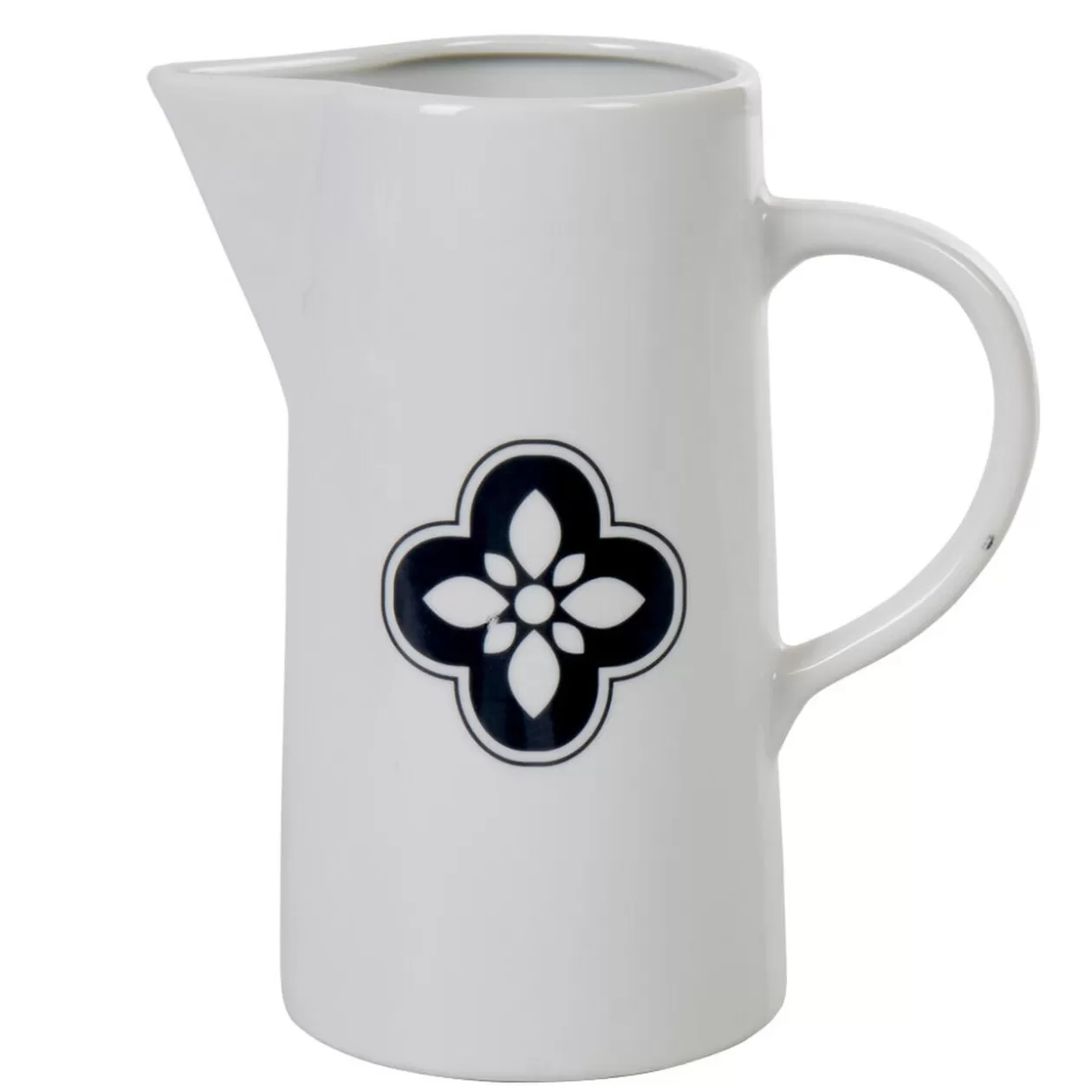 Pichet blanc avec motif fleur gris Dolce Vita>Gifi New