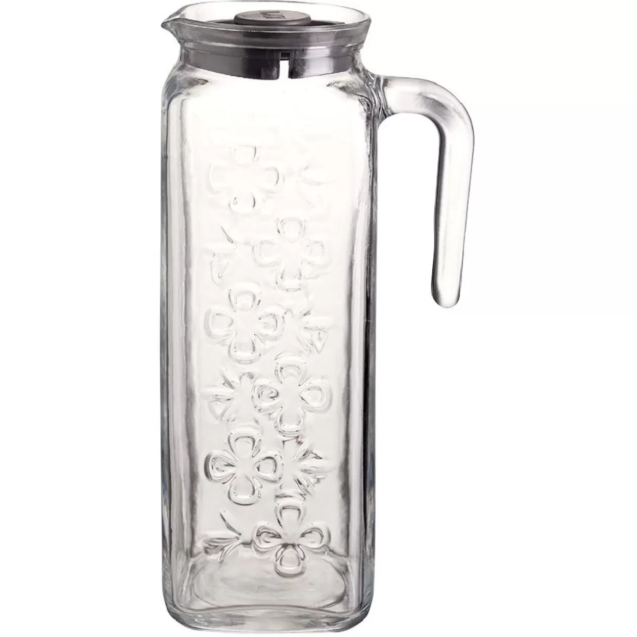 Pichet en verre avec couvercle 1,2L>Gifi Cheap