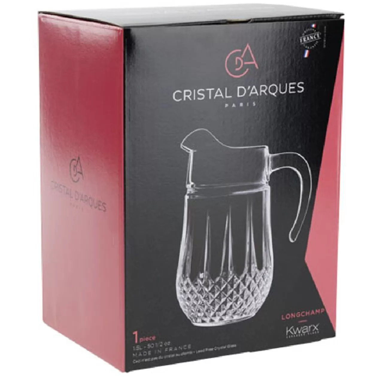 Pichet en verre gamme Longchamp Cristal D'Arques Paris 1,5 L>Gifi Discount