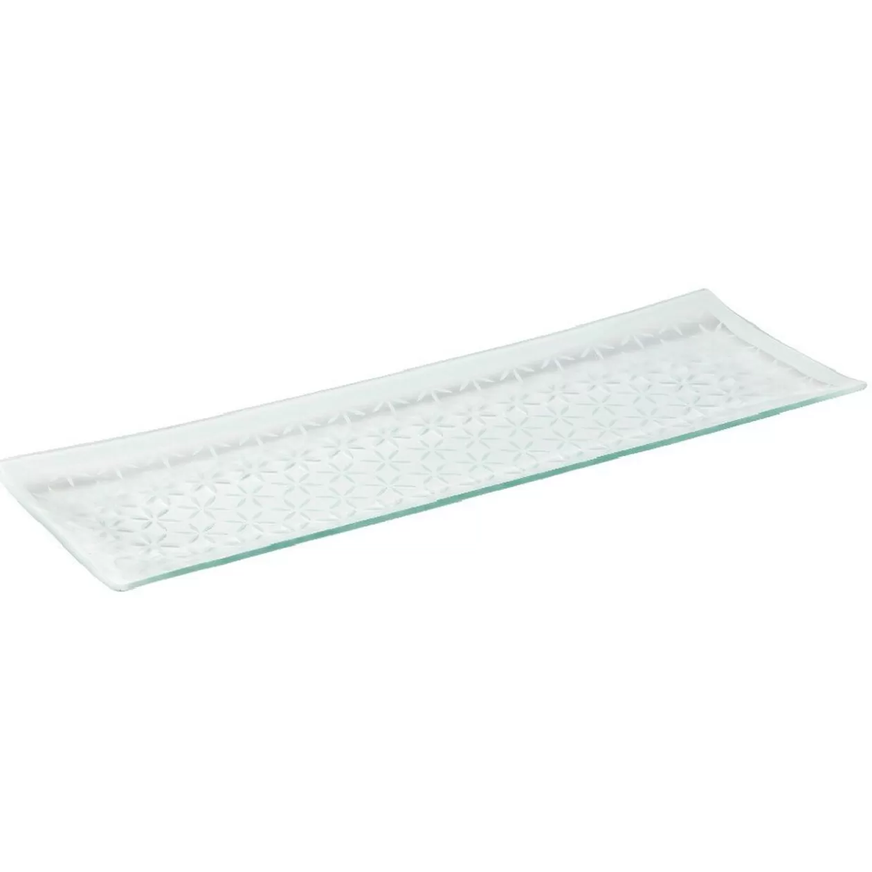 Gifi Plat de service rectangulaire blanc motif flocons< Vaisselle Et Accessoires De Table