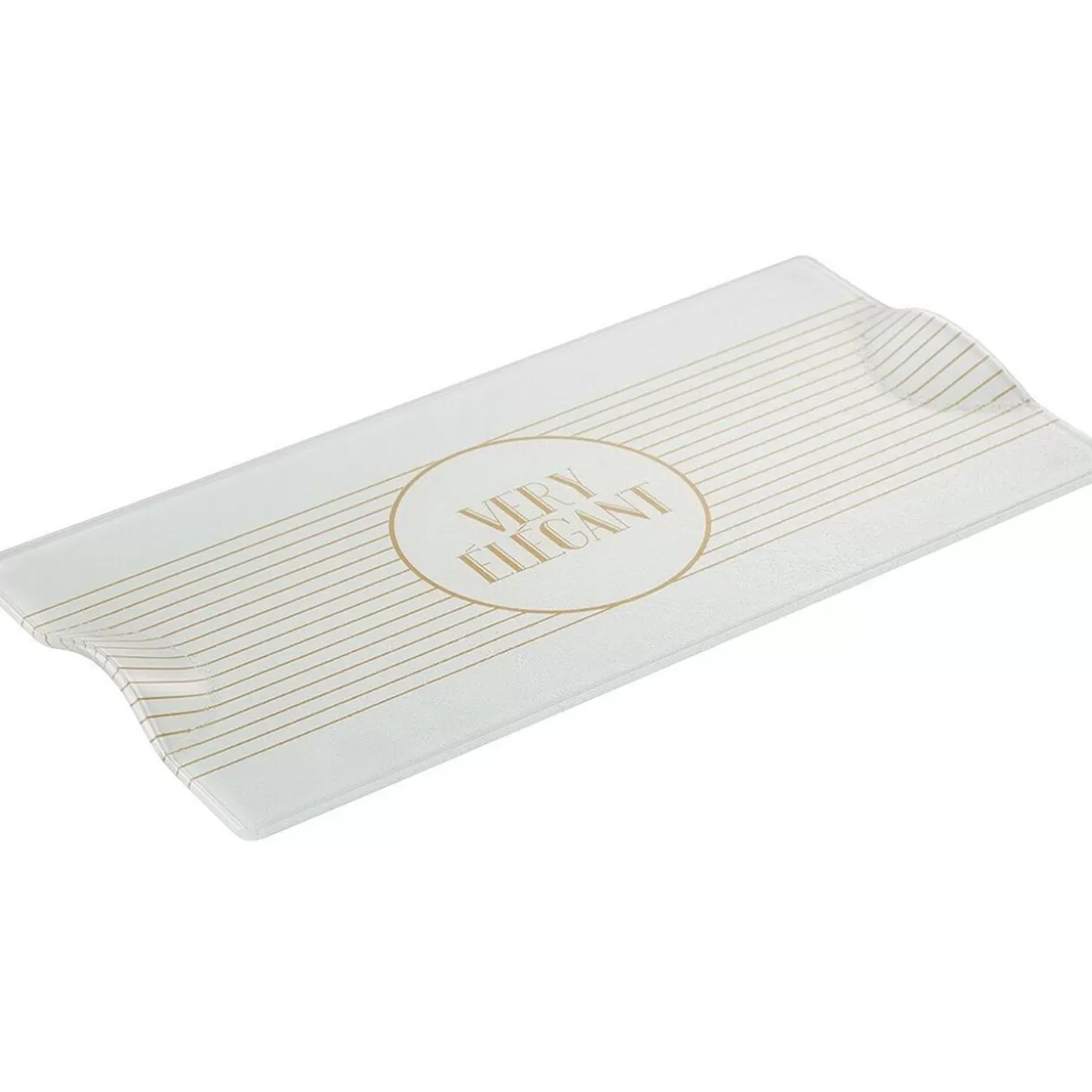 Gifi Plat rectangulaire blanc et doré< Vaisselle Et Accessoires De Table