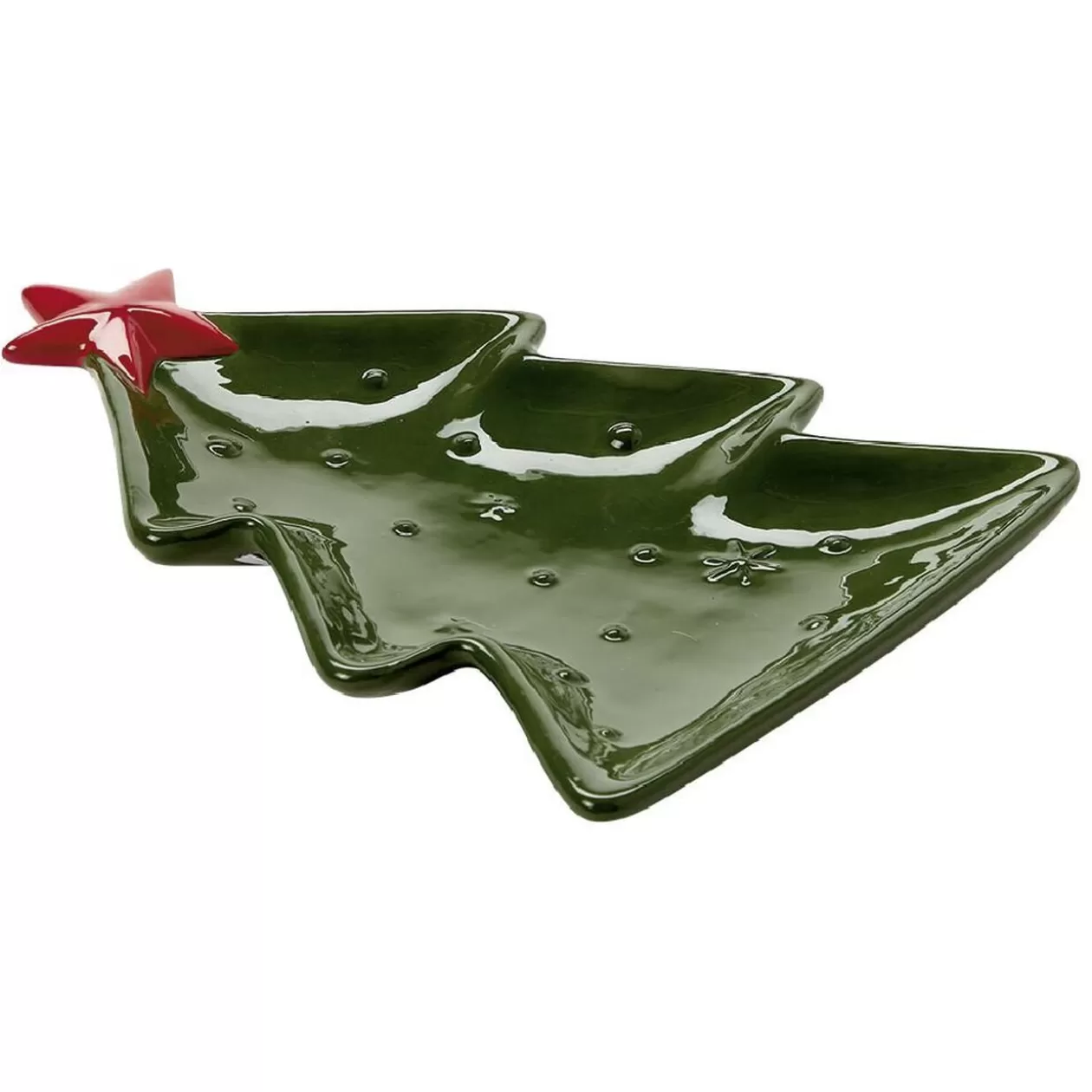 Plat service sapin en céramique vert>Gifi Cheap