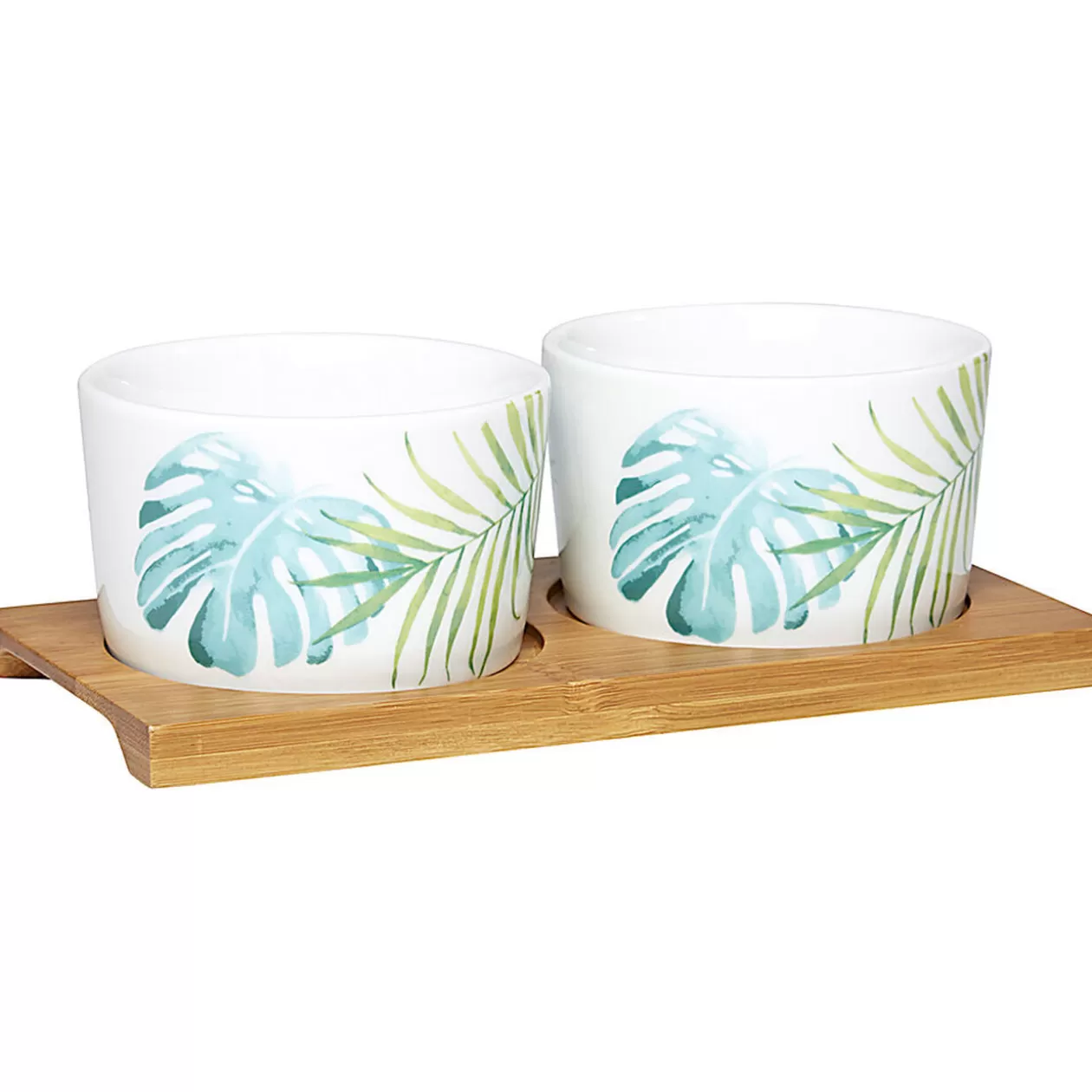 Plateau + 2 coupelles apéritif motif jungle>Gifi Fashion