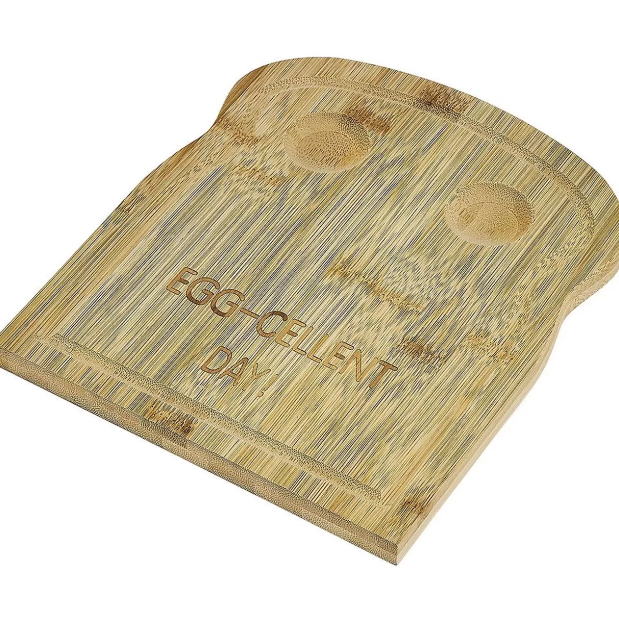 Plateau avec 2 emplacements à oeufs en bambou 24x20cm>Gifi Store