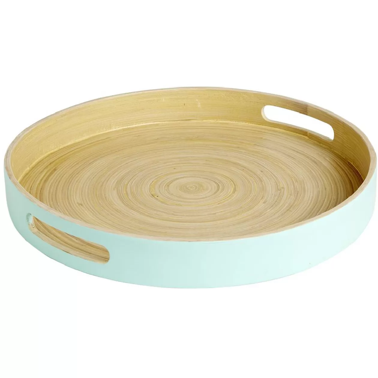 Plateau bambou contour coloré 35x35xH5cm>Gifi New