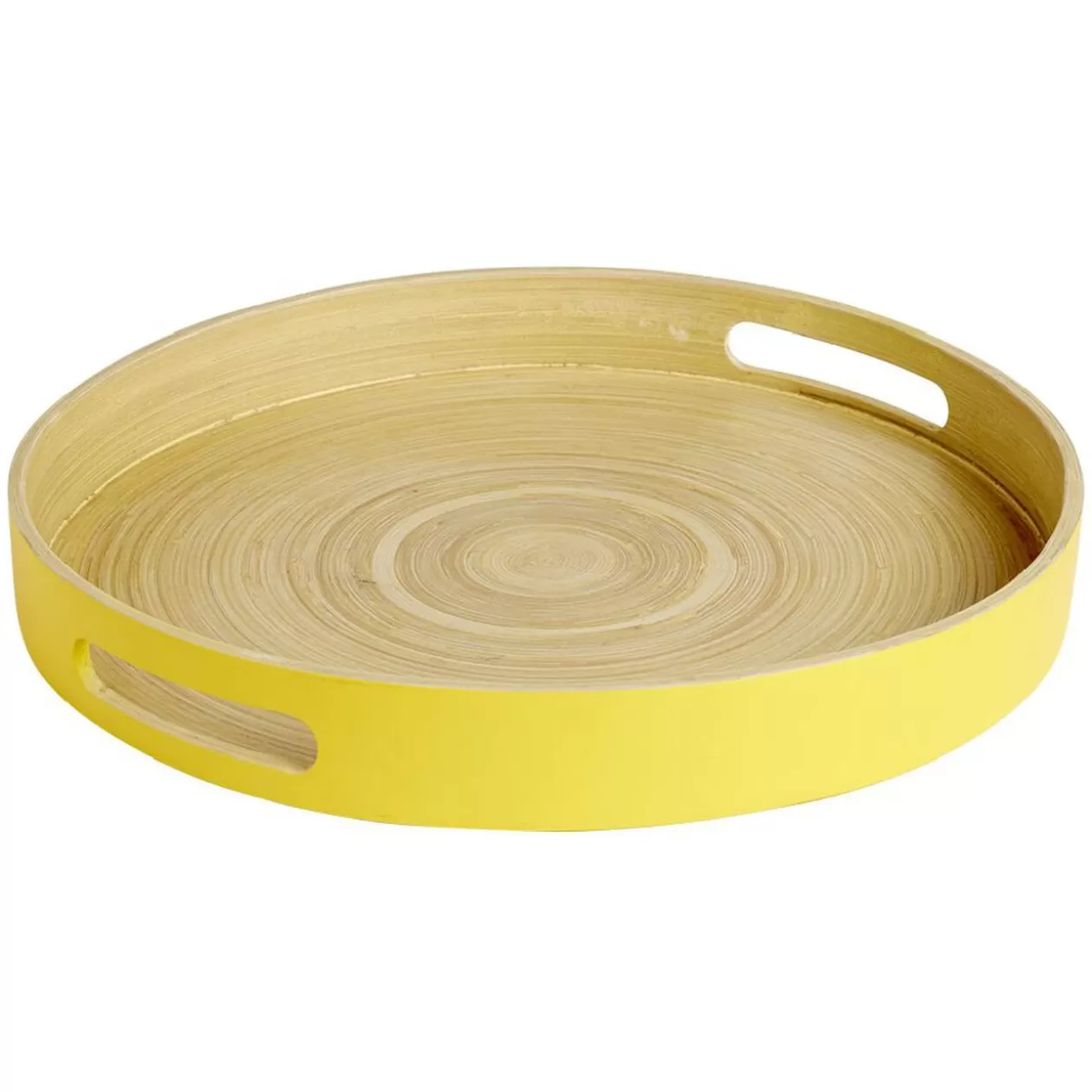 Plateau bambou contour coloré 35x35xH5cm>Gifi New