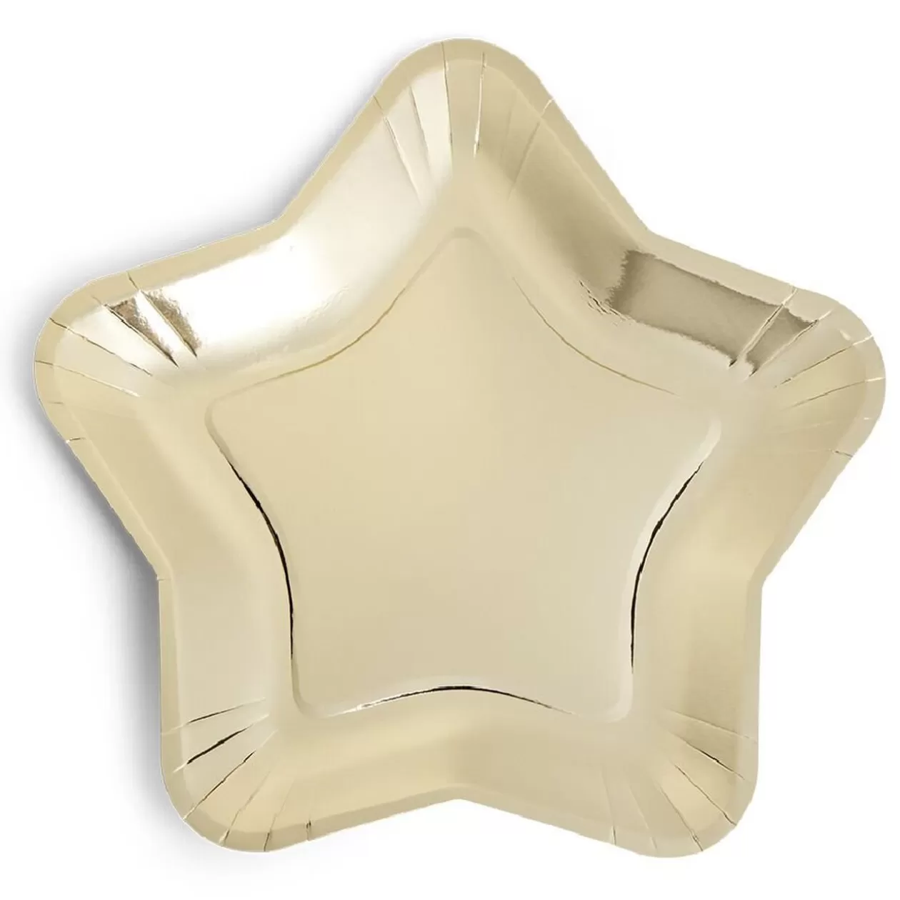 Plateau carton étoile doré Ø24,5cm x6>Gifi Online