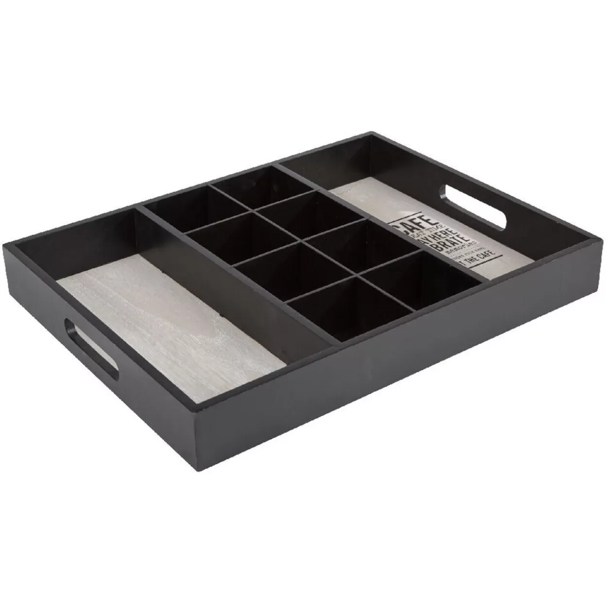 Gifi Plateau compartimenté noir à thé et café< Vaisselle Et Accessoires De Table