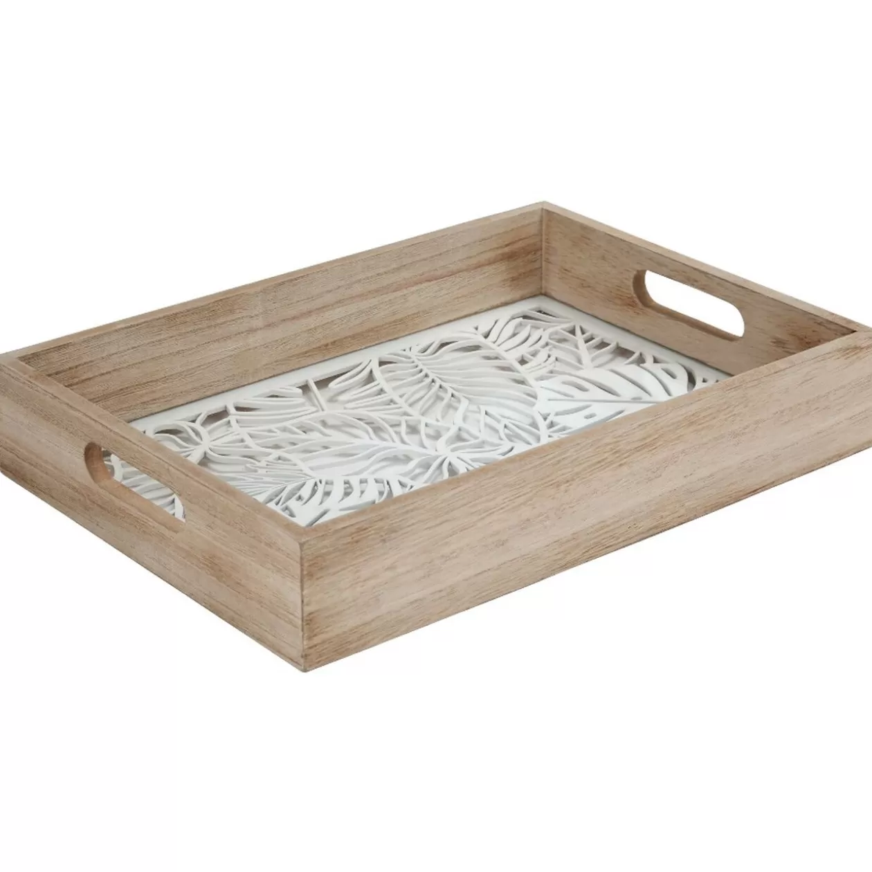 Plateau en verre et bois>Gifi Discount