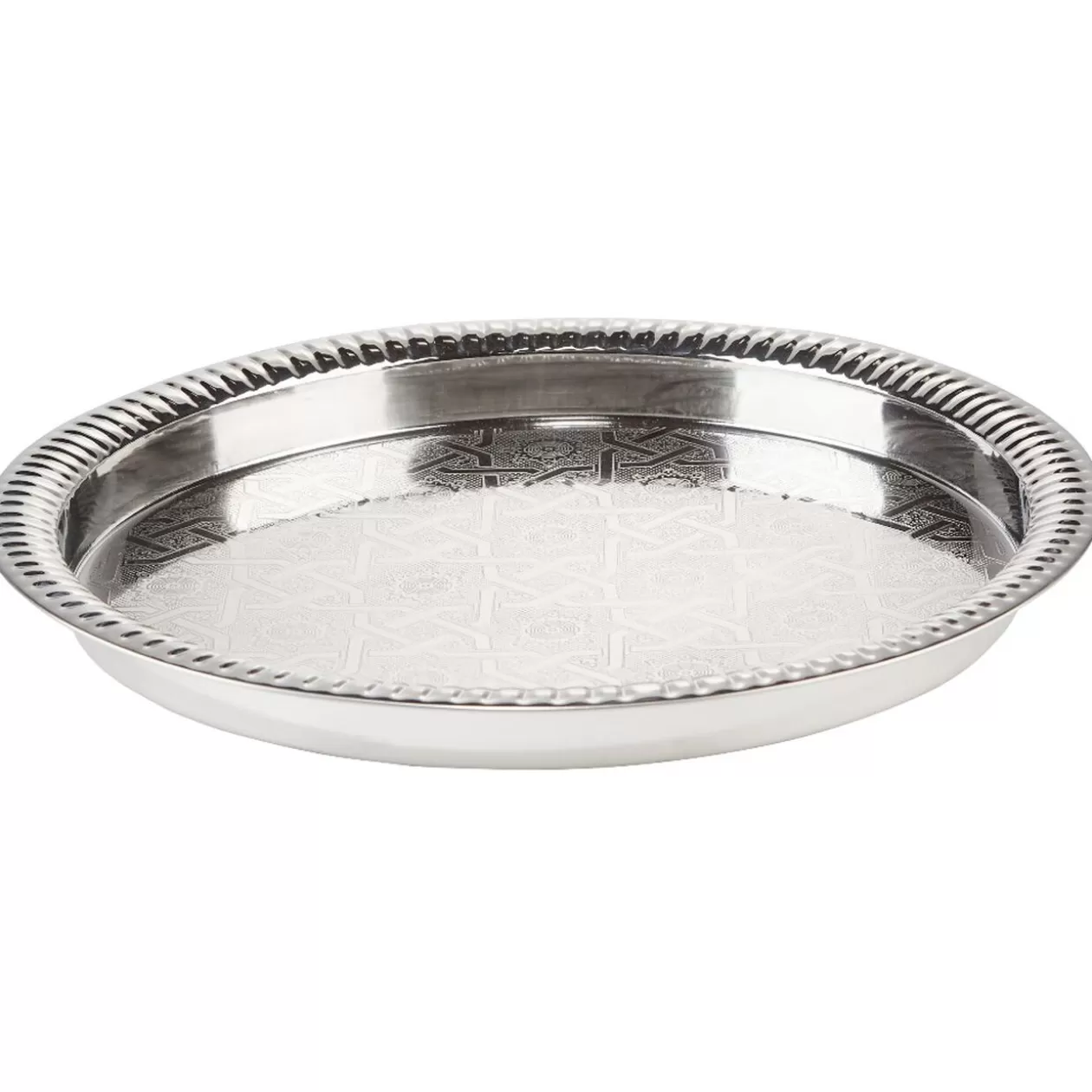 Plateau marocain argenté inox>Gifi Clearance