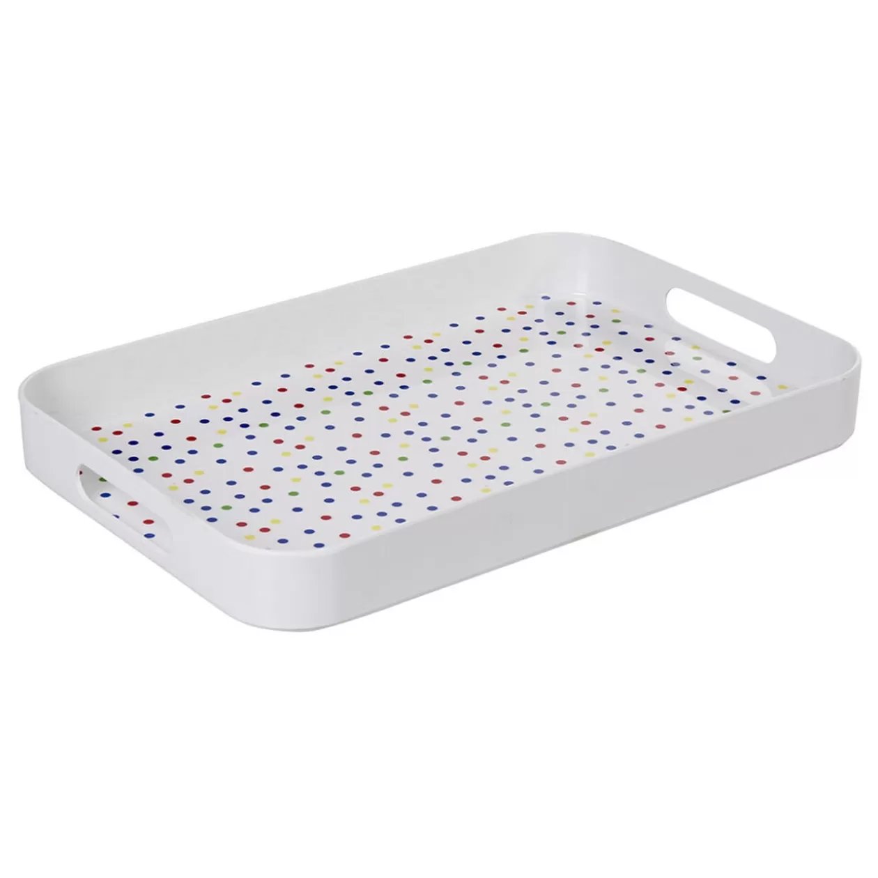 Gifi Plateau mélamine motif pois multicolores< Vaisselle Et Accessoires De Table