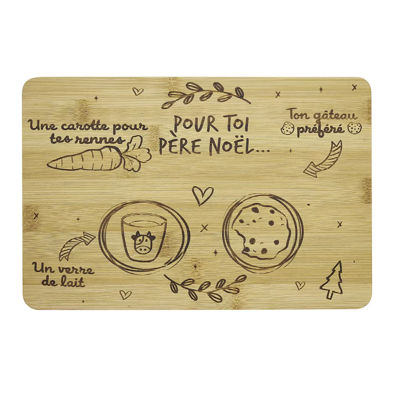 Plateau Père Noël en bambou>Gifi Hot
