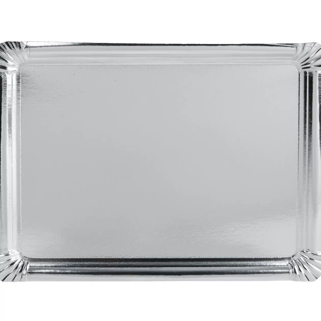 Plateau rectangulaire argenté en carton x3>Gifi Best Sale