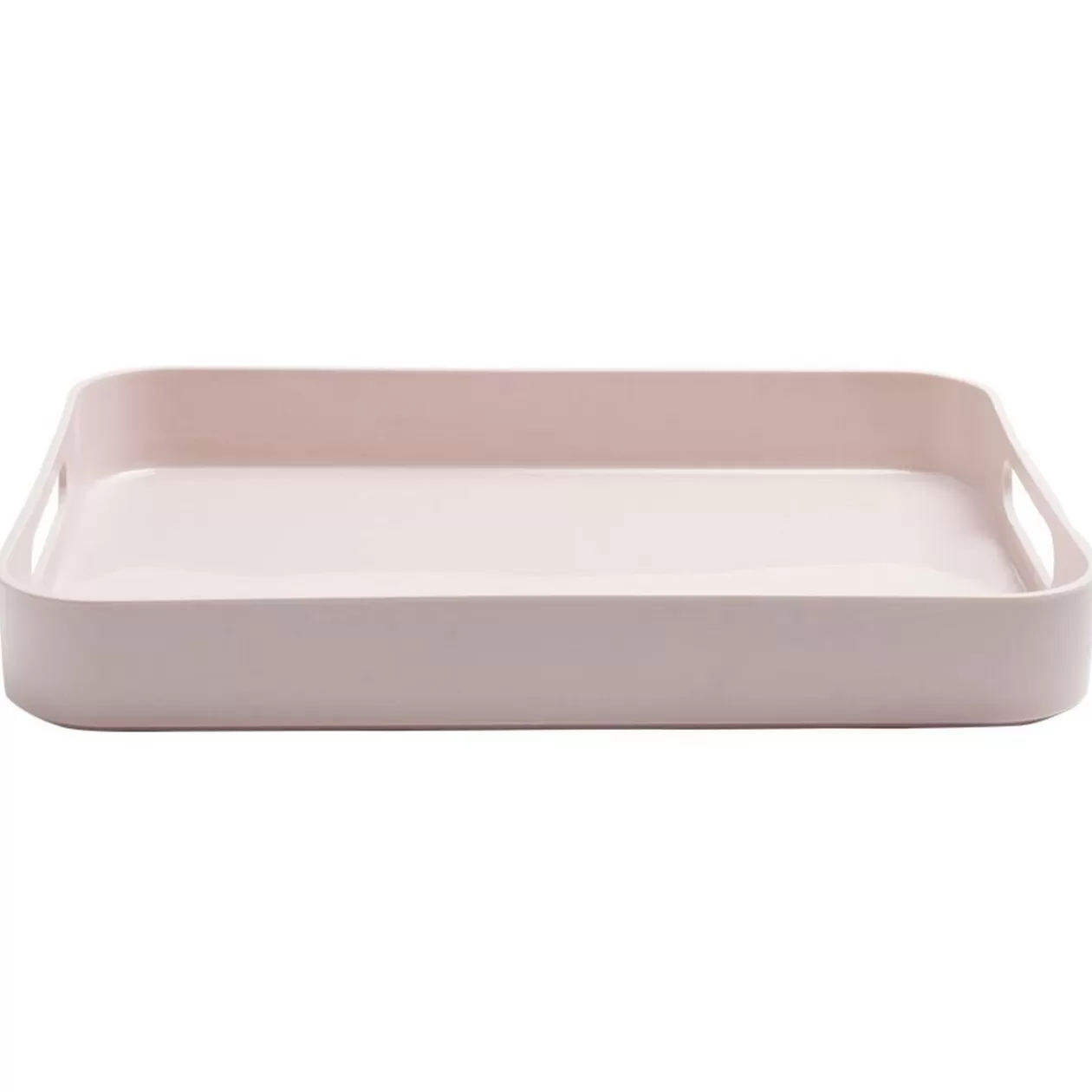 Plateau rectangulaire avec poignées uni rose>Gifi Online