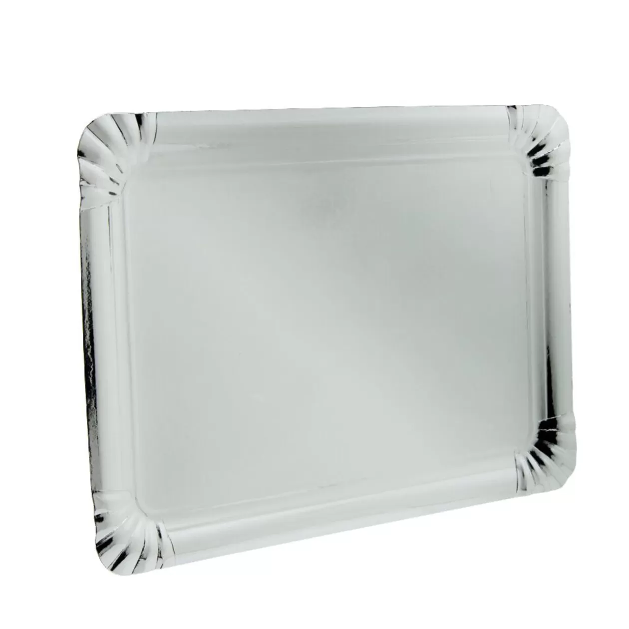 Plateau rectangulaire en carton argenté x 5>Gifi Cheap