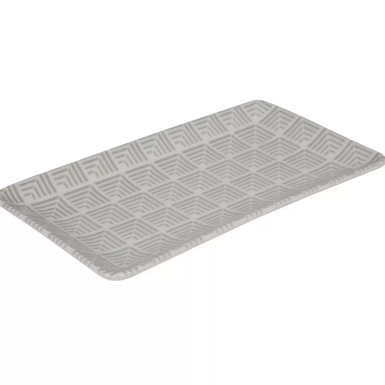Plateau rectangulaire en porcelaine motif zig zag>Gifi Cheap