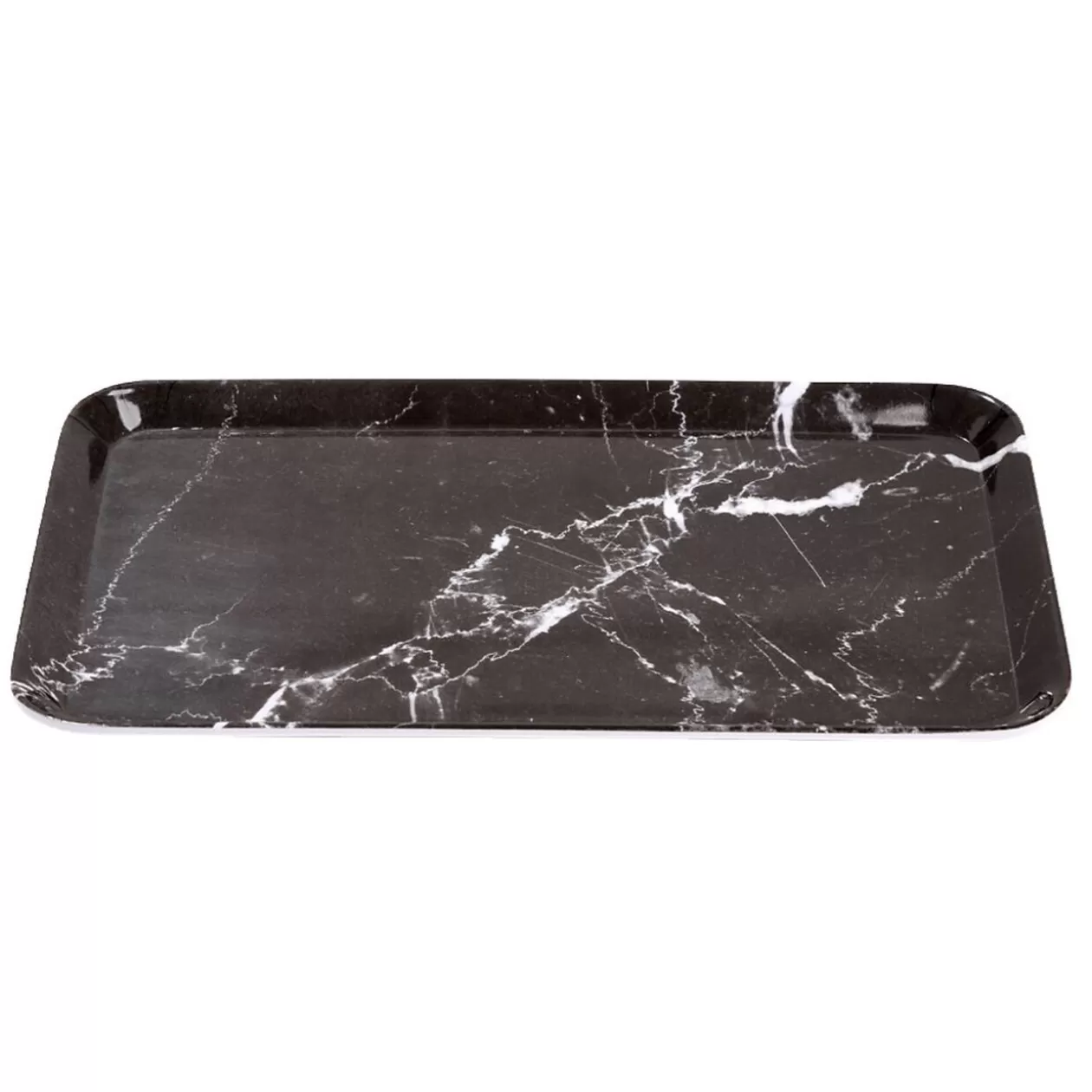 Gifi Plateau rectangulaire mélaminé effet marbre gris et blanc 19x30cm< Vaisselle Et Accessoires De Table