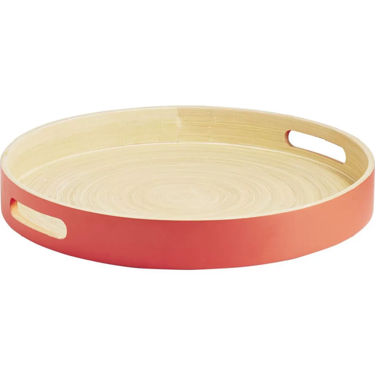 Plateau rond en bambou coloré>Gifi Outlet