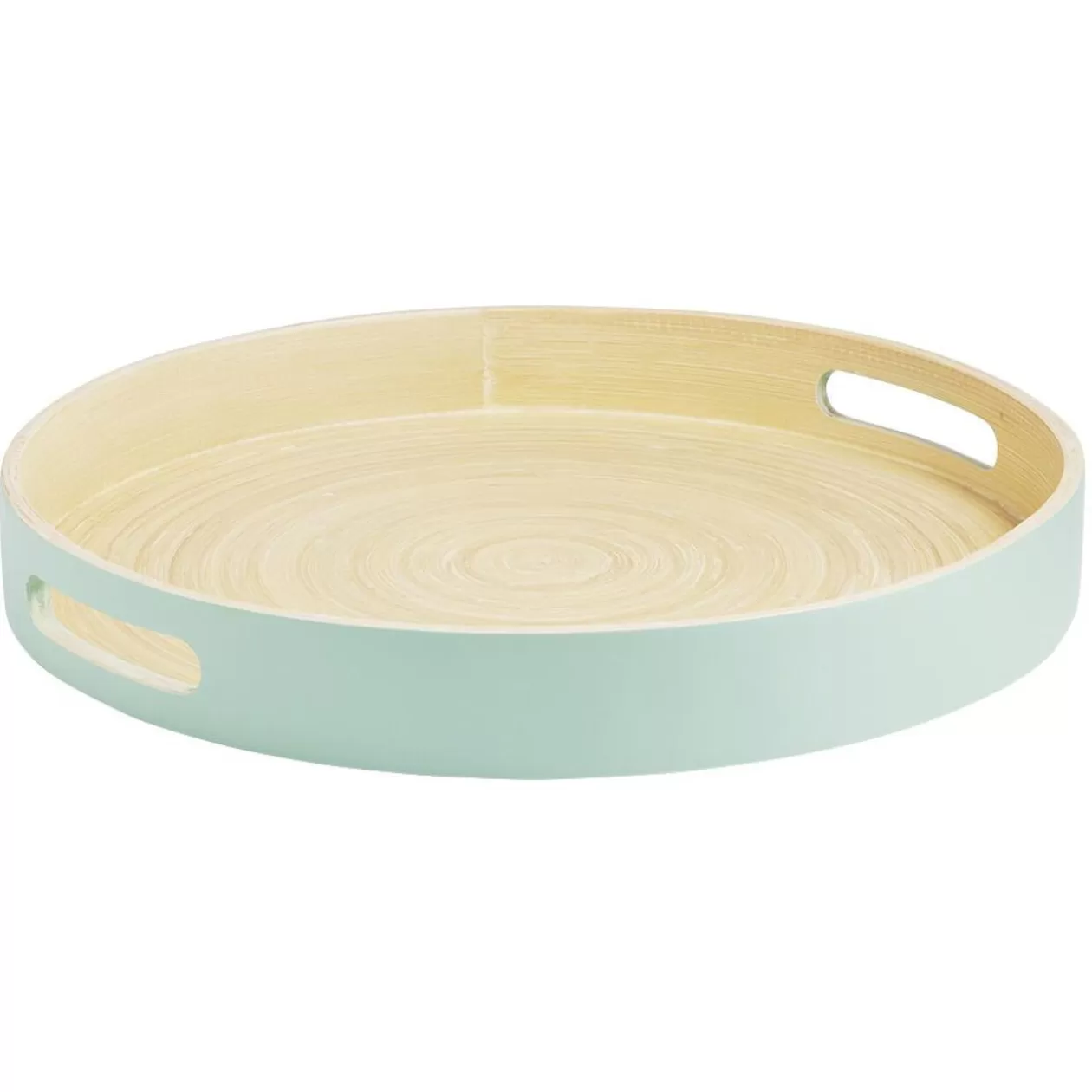 Plateau rond en bambou coloré>Gifi Outlet