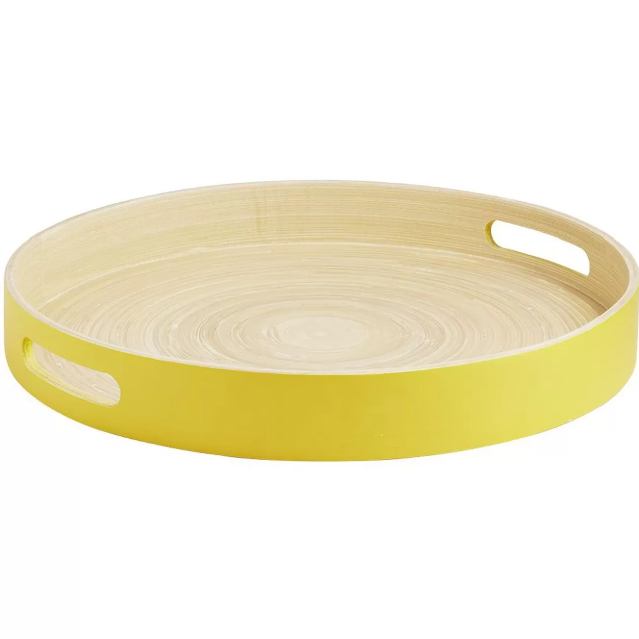 Plateau rond en bambou coloré Ø35 cm>Gifi Cheap