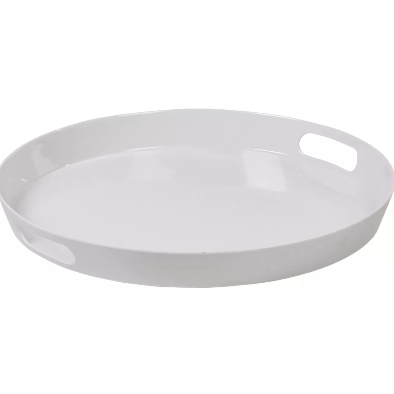 Gifi Plateau rond mélamine uni blanc< Vaisselle Et Accessoires De Table
