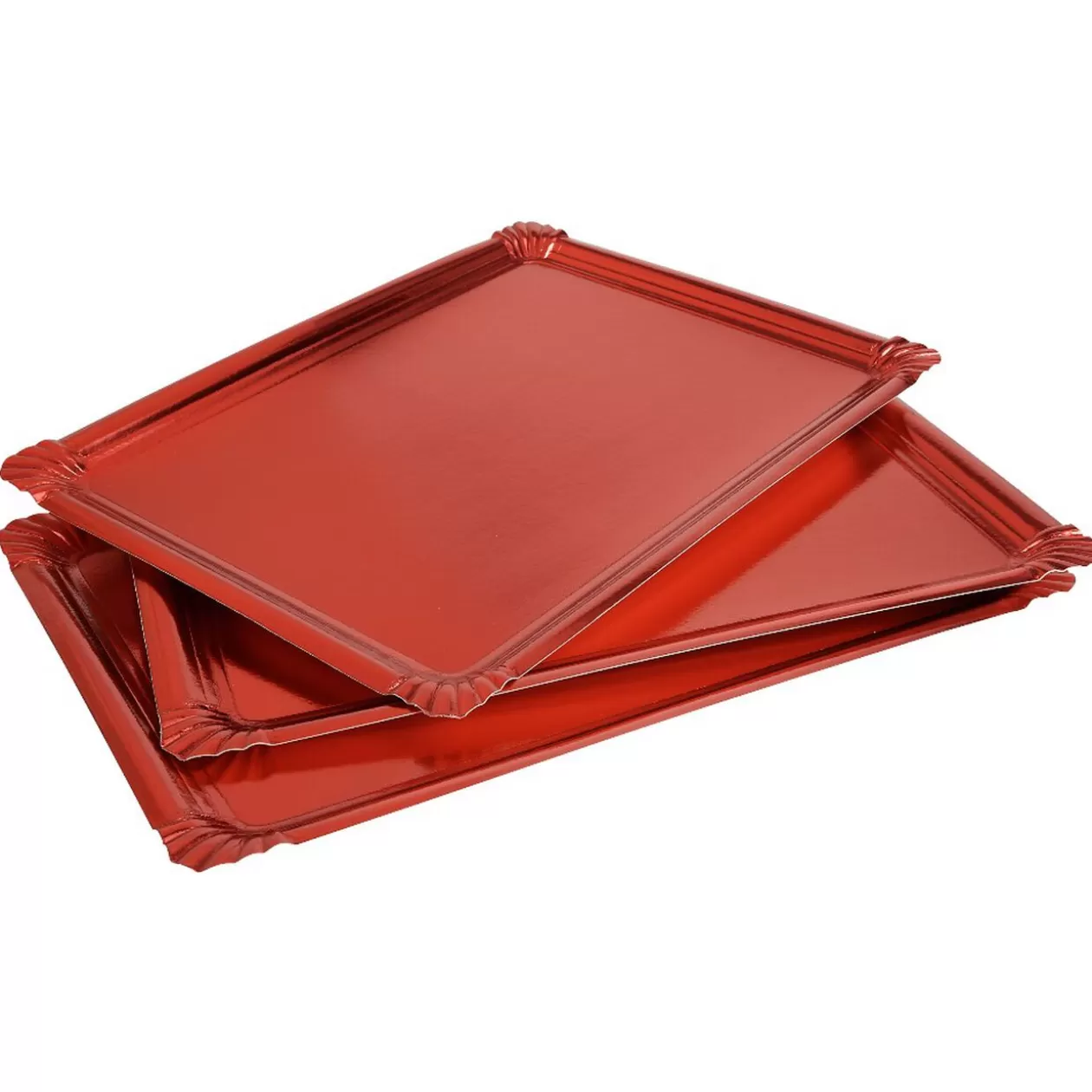 Plateau rouge en carton x3>Gifi Cheap