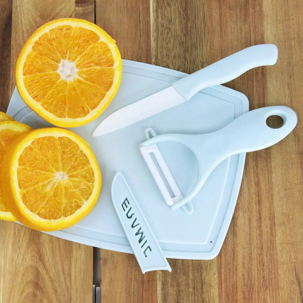 Gifi Éplucheur et couteau avec protection inscription ajourée Ceramic< Préparation Culinaire