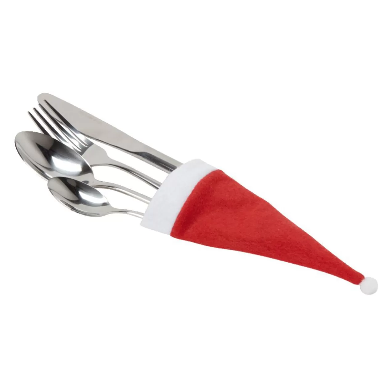 Gifi Porte couverts en forme de bonnet de Noël x4< Rangement De Cuisine
