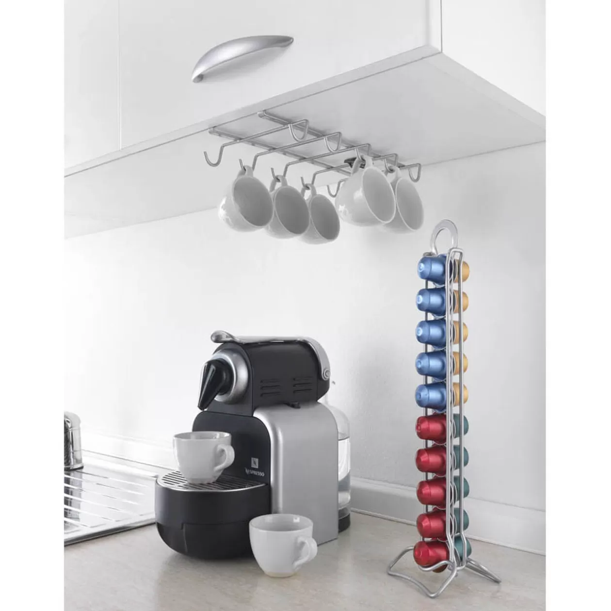 Gifi Porte tasse x10 Metaltex à fixer sur étagère< Rangement De Cuisine