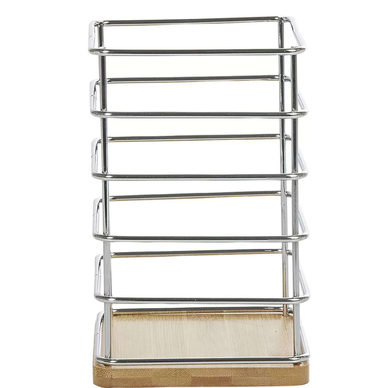 Gifi Porte ustensiles de cuisine en métal avec socle en bambou< Rangement De Cuisine