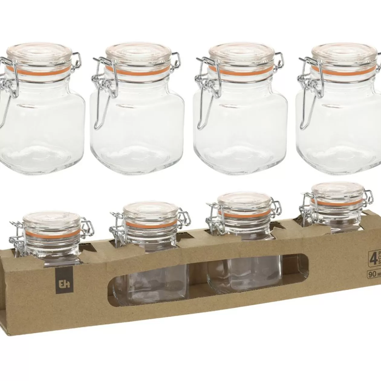 Gifi Pot de conservation en verre 90 ml x4< Conservation Alimentaire