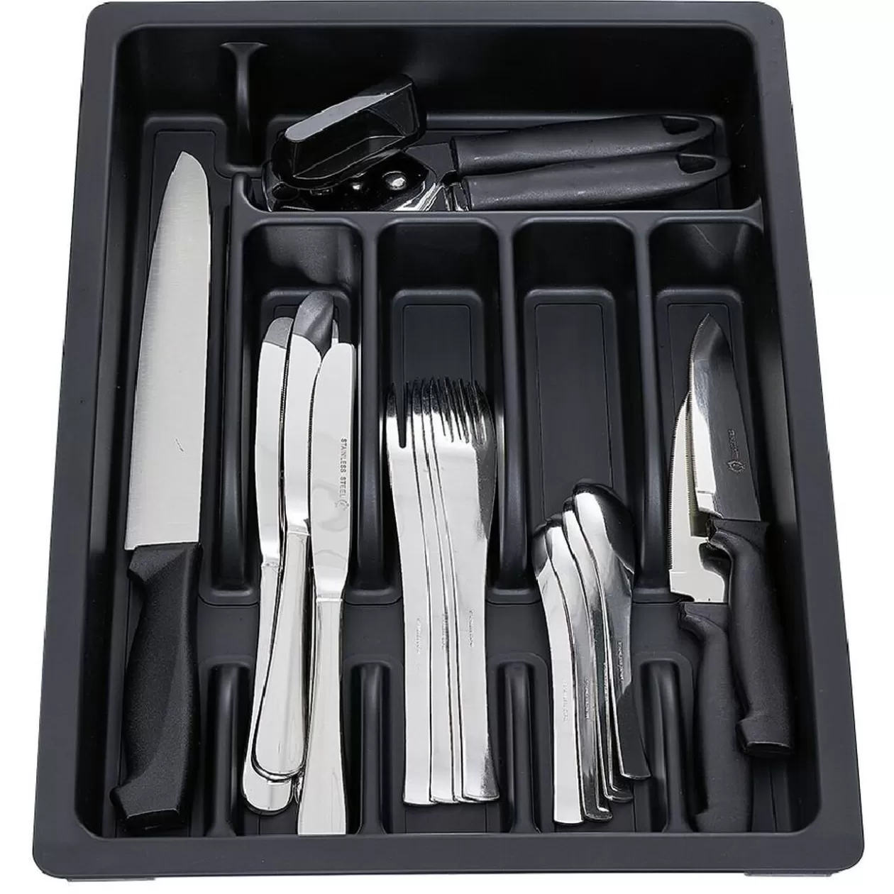 Gifi Range couverts extensible plastique noir< Rangement De Cuisine