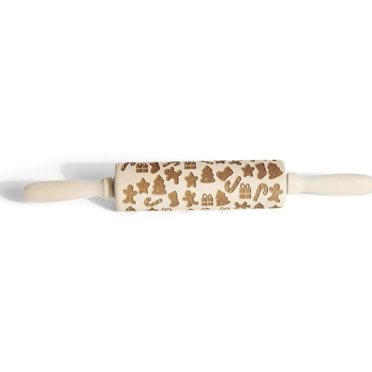Gifi Rouleau à pâtisserie en bois gravé décor Noël Ø5x35cm< Préparation Culinaire
