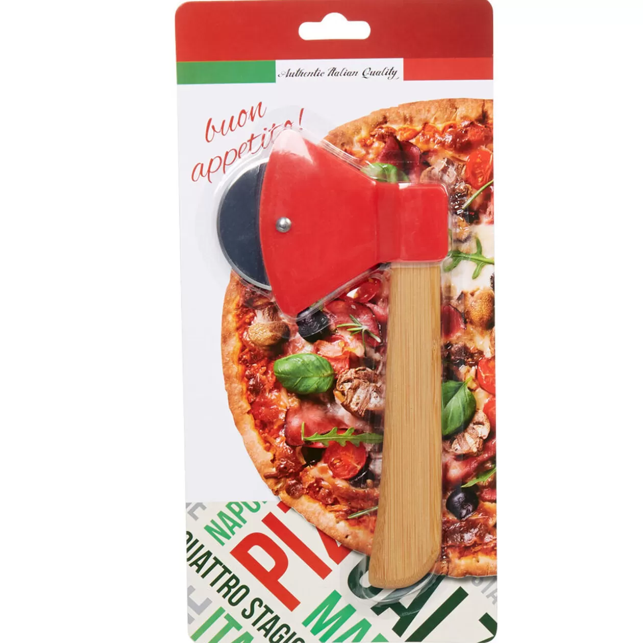 Gifi Roulette à pizza rouge manche bois< Préparation Culinaire