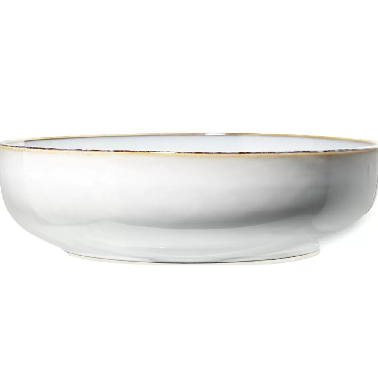 Gifi Saladier bas en faïence bleu bord foncé Ø23xH7cm< Vaisselle Et Accessoires De Table