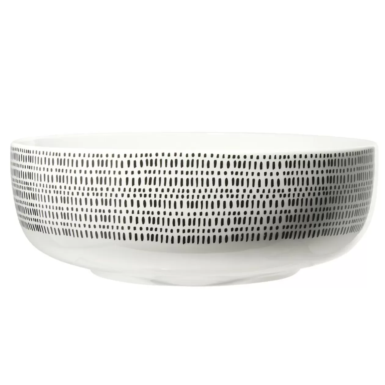 Gifi Saladier bas en porcelaine intérieur uni, extérieur décoré Ø23xH8cm< Vaisselle Et Accessoires De Table