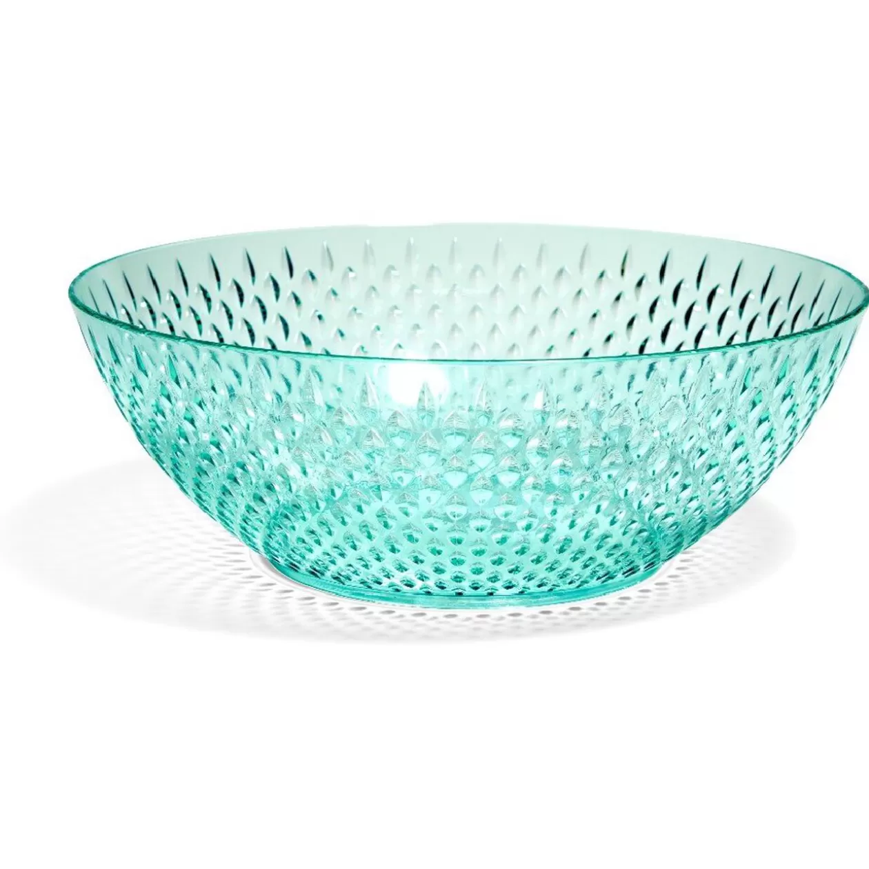 Saladier en plastique bleu effet martelé>Gifi Outlet