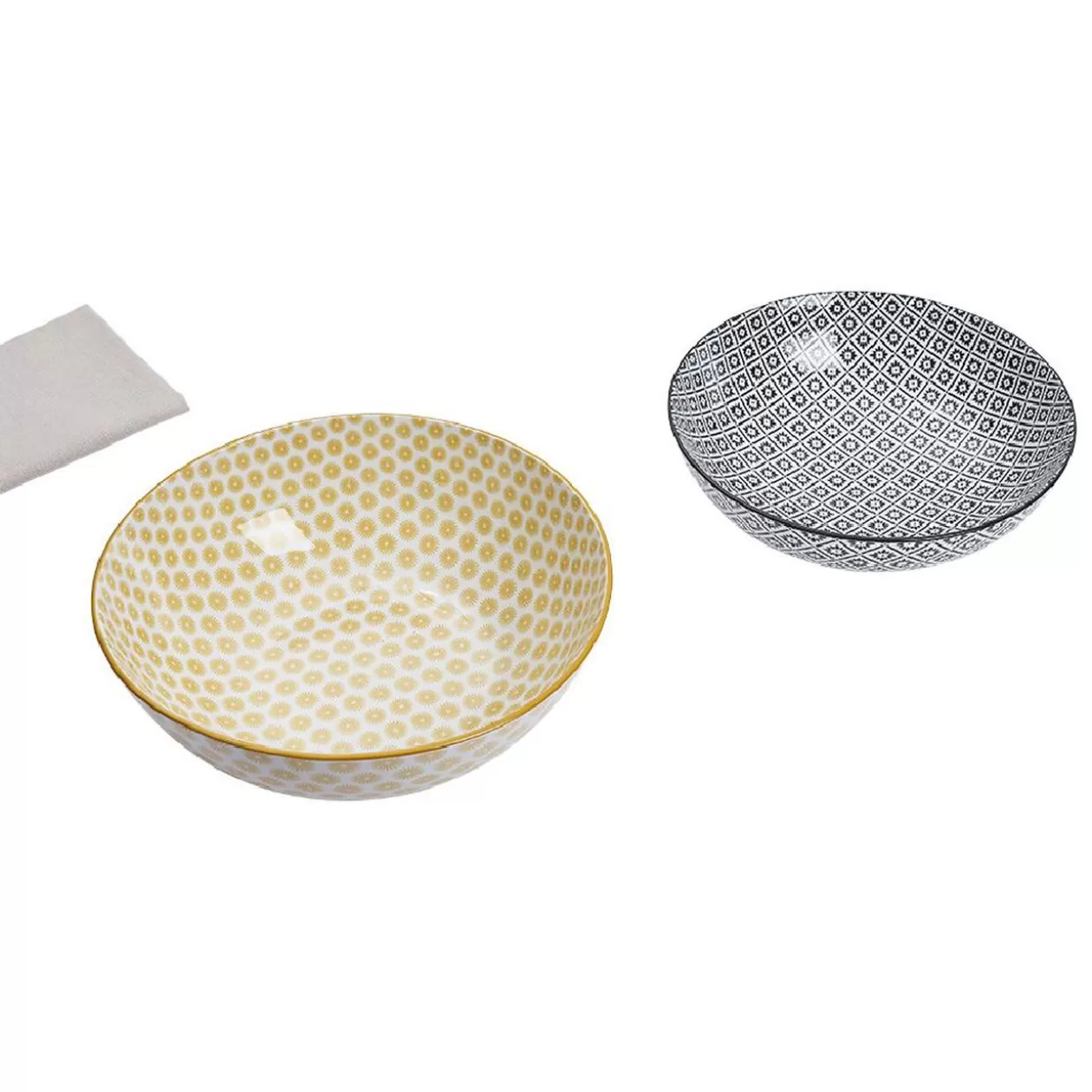 Saladier en porcelaine motif graphique coloré x2>Gifi Online