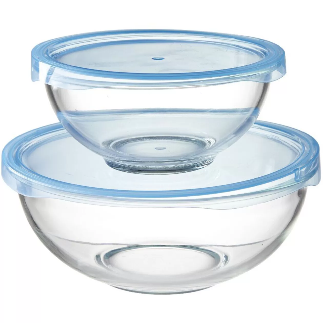 Gifi Saladier en verre avec couvercle x 2< Vaisselle Et Accessoires De Table