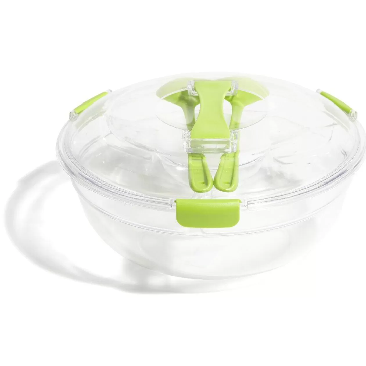 Gifi Saladier fraîcheur multicompartiments transparent et vert< Vaisselle Et Accessoires De Table