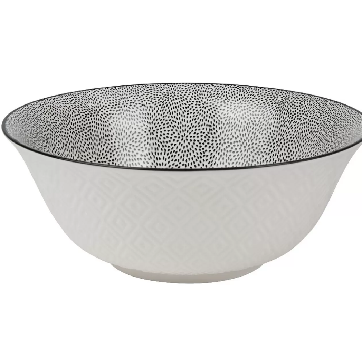 Gifi Saladier Helsinki décor noir blanc< Vaisselle Et Accessoires De Table