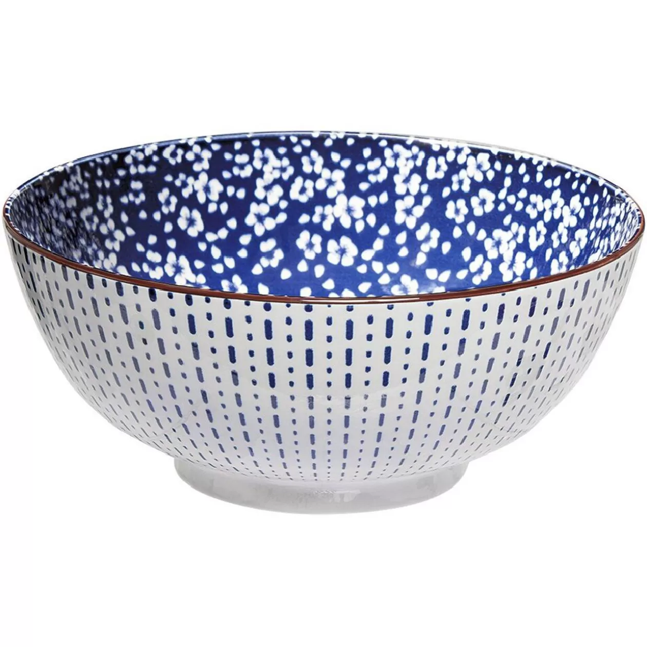 Gifi Saladier motif fleuri bleu et blanc< Vaisselle Et Accessoires De Table