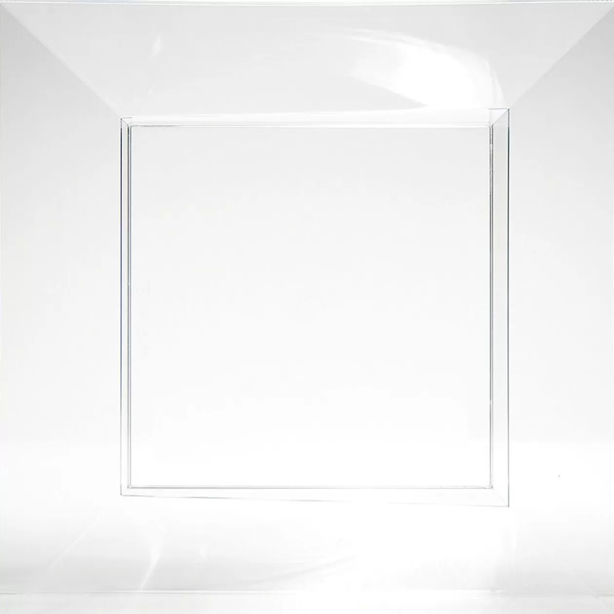 Saladier plastique carré transparent 22x22xH6,2 cm x12>Gifi Store