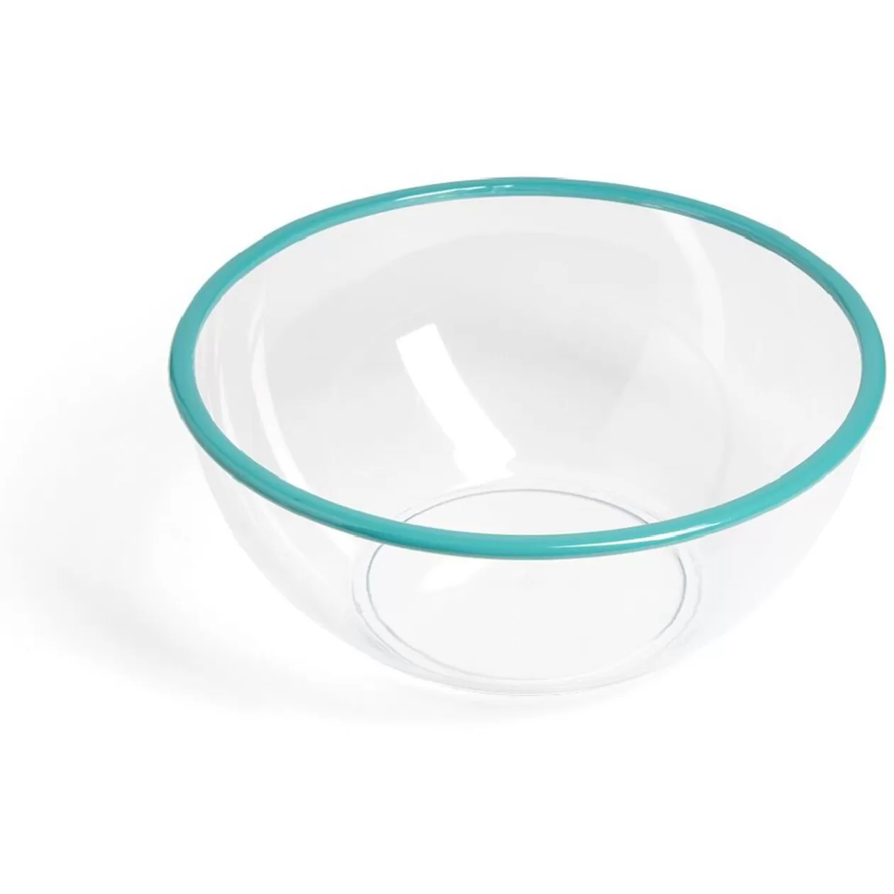 Gifi Saladier plastique transparent bordure colorée Ø28xH12cm - 3 coloris< Vaisselle Et Accessoires De Table