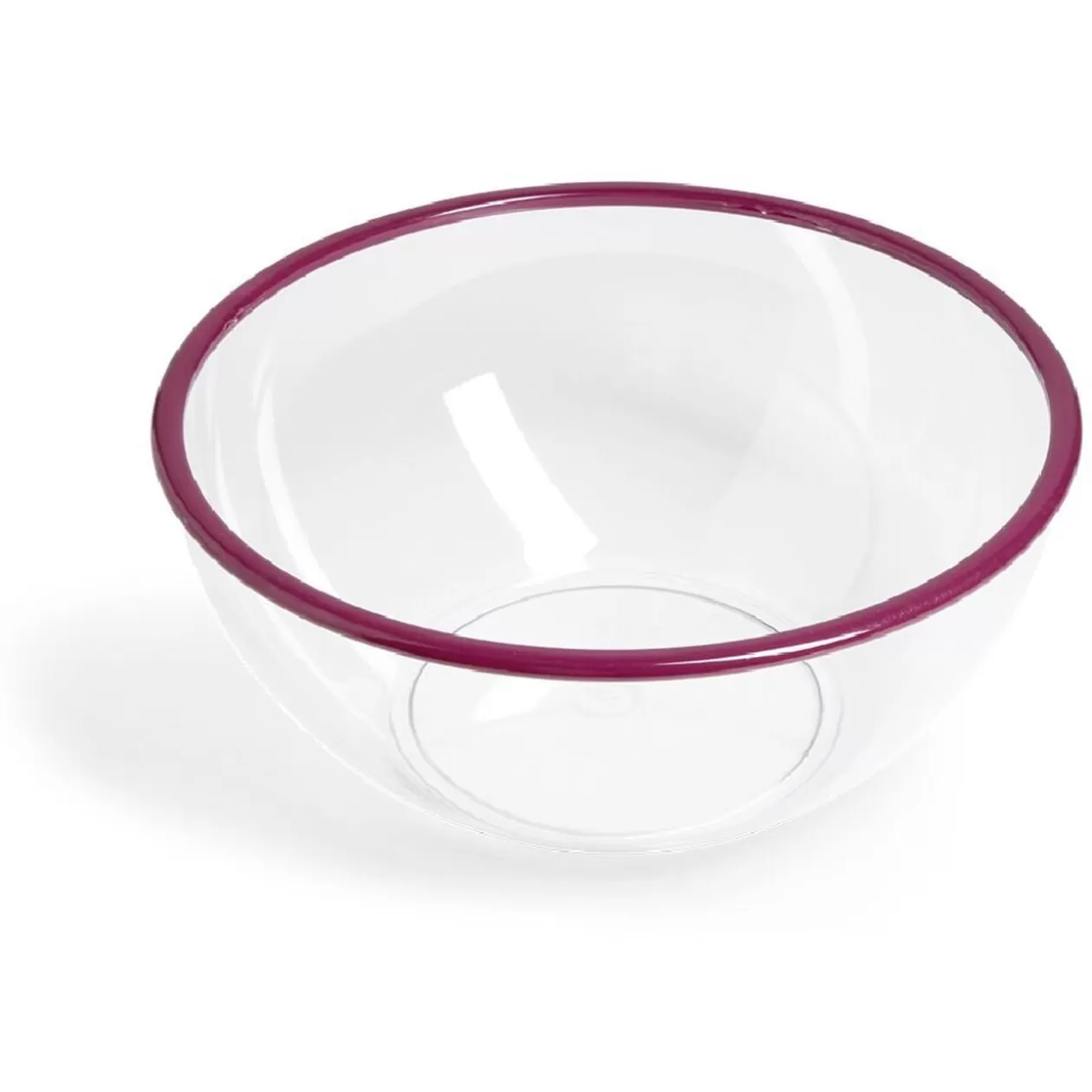 Gifi Saladier plastique transparent bordure colorée Ø28xH12cm - 3 coloris< Vaisselle Et Accessoires De Table