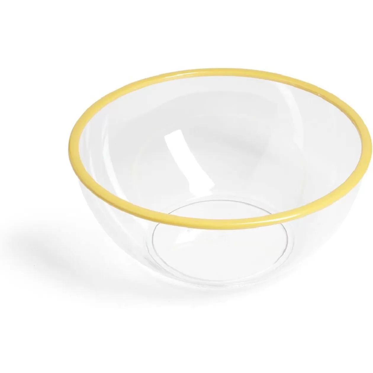 Gifi Saladier plastique transparent bordure colorée Ø28xH12cm - 3 coloris< Vaisselle Et Accessoires De Table