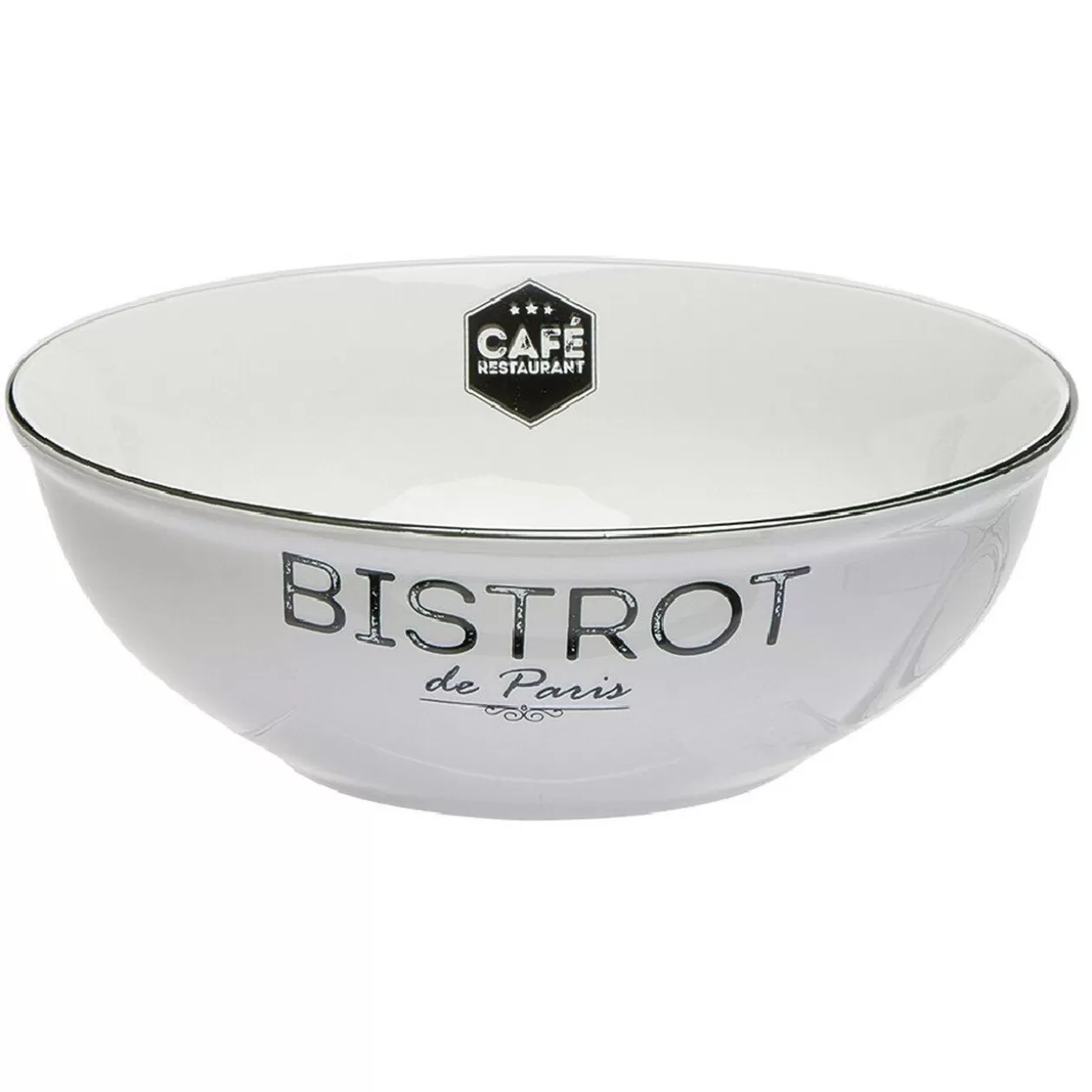 Gifi Saladier porcelaine blanc Bistrot de Paris< Vaisselle Et Accessoires De Table
