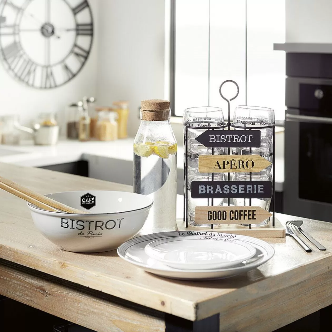Gifi Saladier porcelaine blanc Bistrot de Paris< Vaisselle Et Accessoires De Table