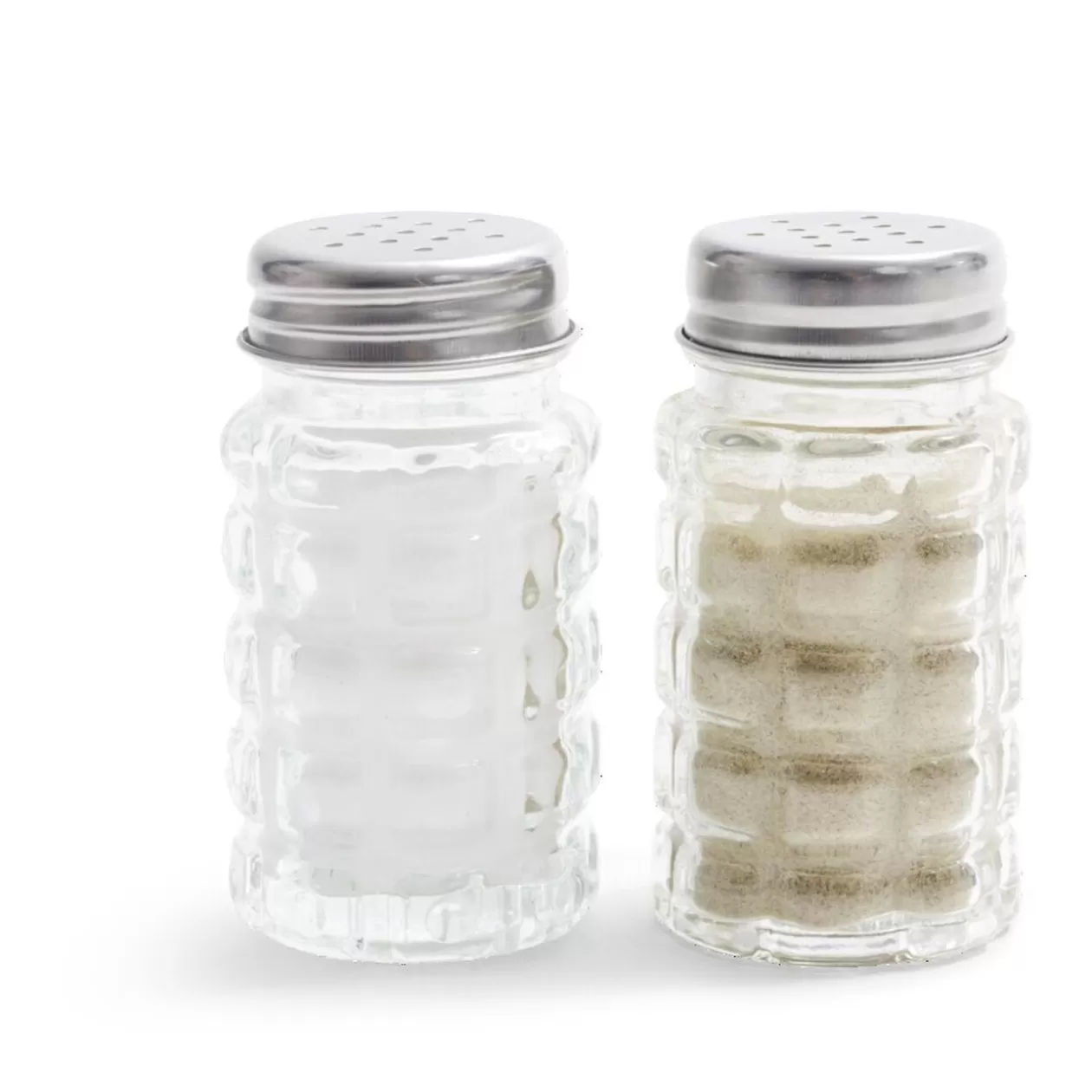 Gifi Salière et poivrière de table en verre et inox 50ml< Conservation Alimentaire