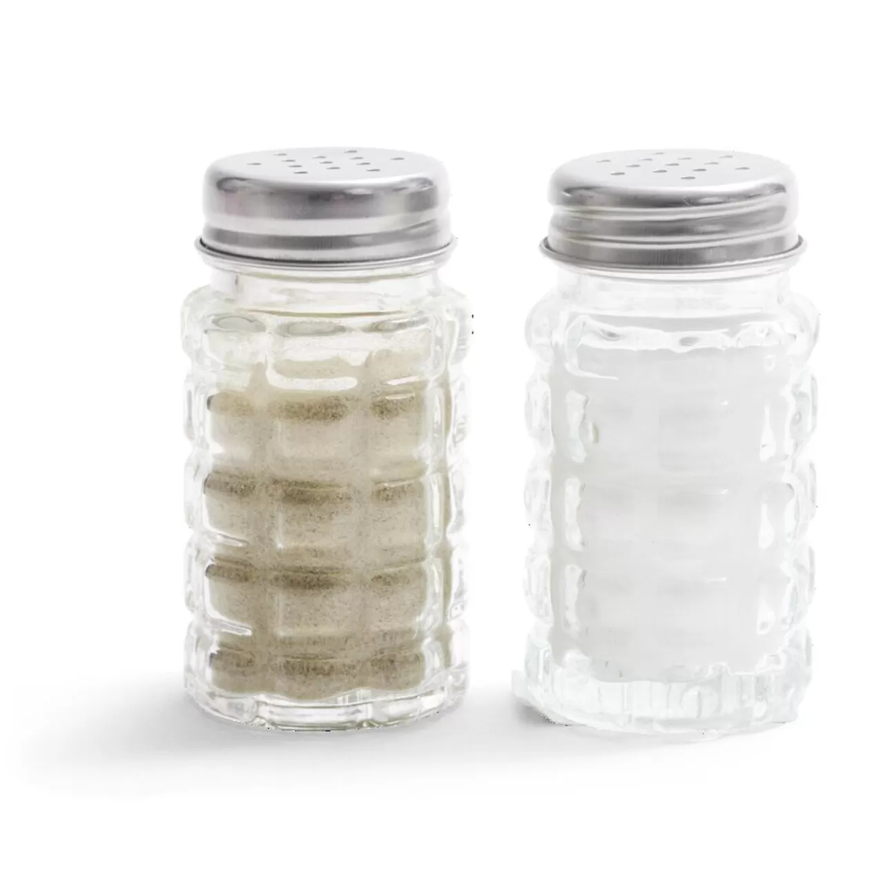 Gifi Salière et poivrière de table en verre et inox 50ml< Conservation Alimentaire